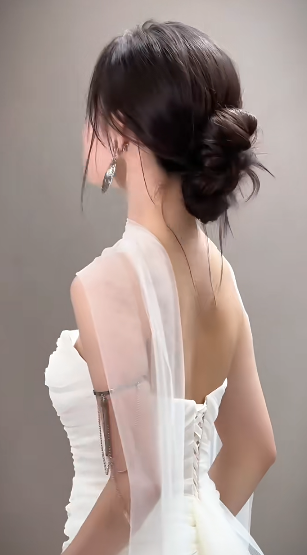 Simple Elegant Mermaid Strapless Chiffon Long Wedding Dresses