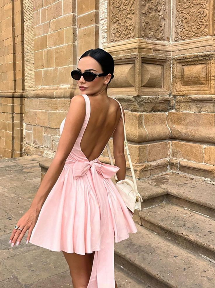 Backless Mini Gown Dress Sexy Homecoming Dress Birthday Outfits