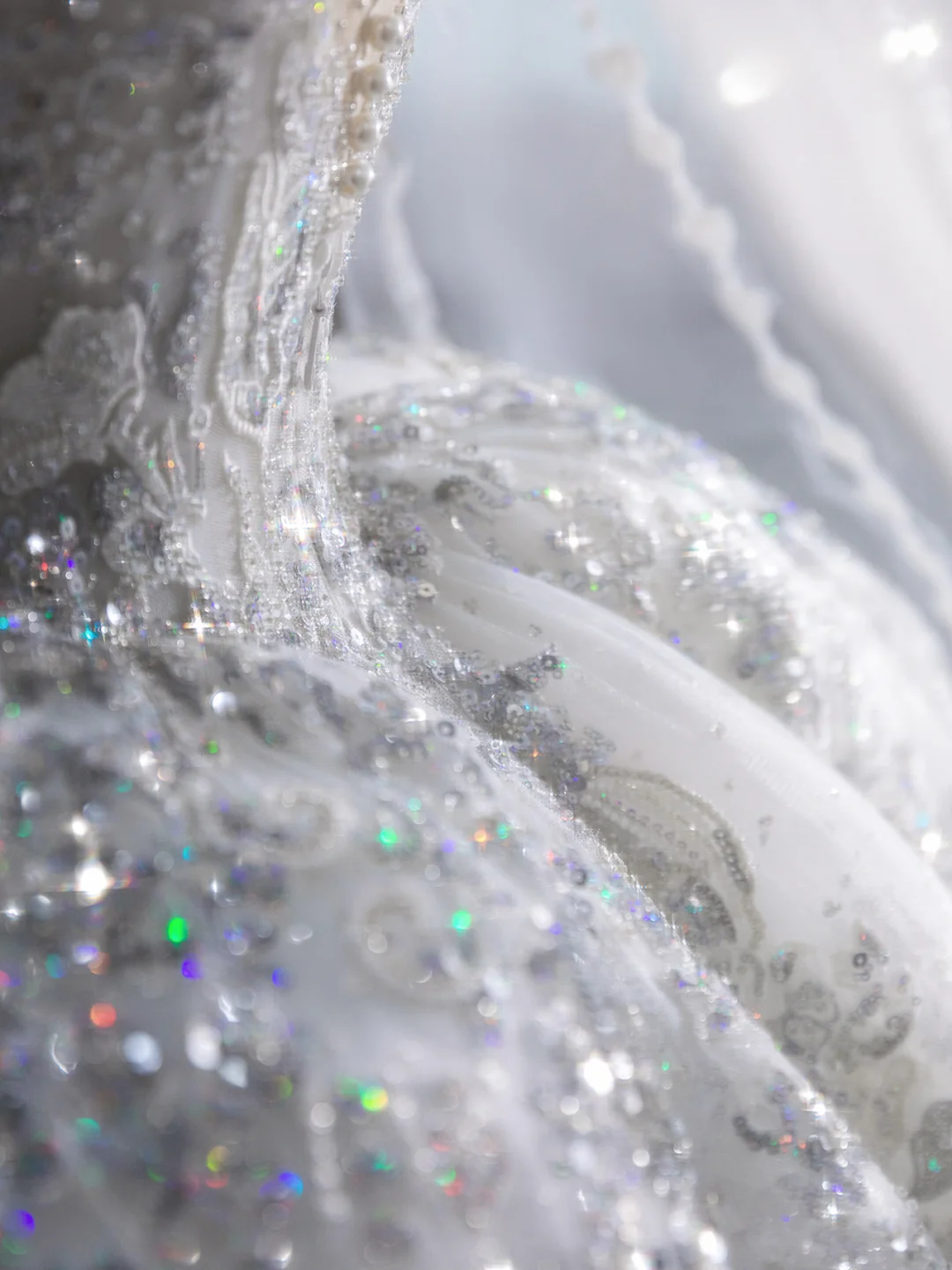 Timeless Ball Gown Tulle Sequin With Veil Long Wedding Dresses