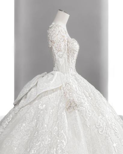 Timeless Ball Gown Tulle Lace Sequin Long Sleeves Long Wedding Dresses