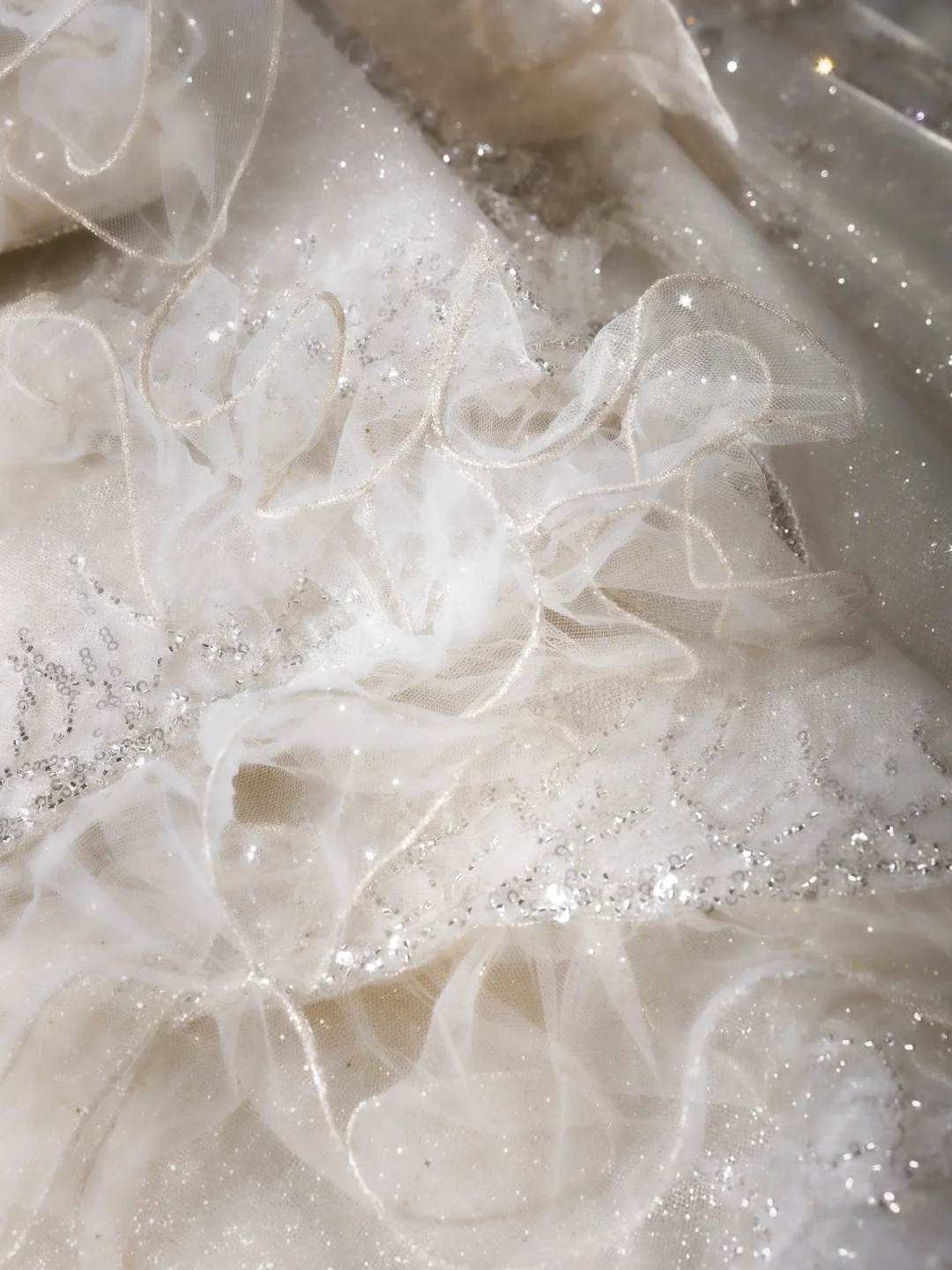 Timeless Ball Gown Off The Shoulder Tulle Lace Sequin Beaed Long Sleeves Long Wedding Dresses