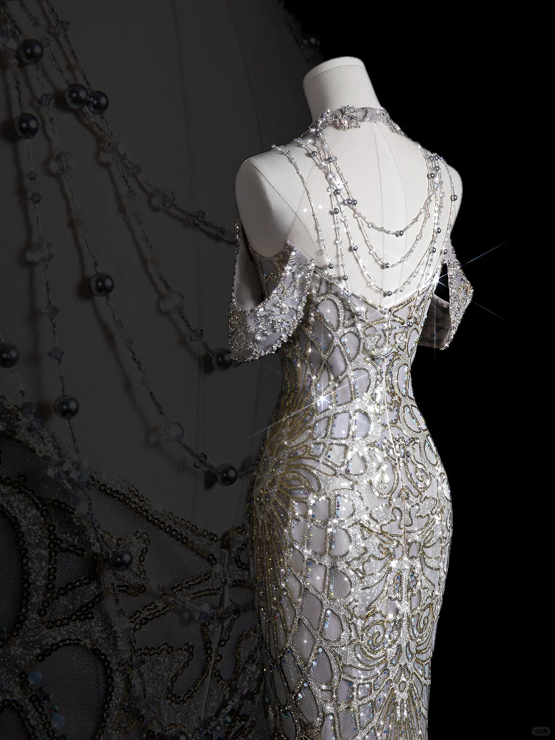 Dreamy Mermaid Off The Shoulder Sequin Beaded Long Wedding Dresses