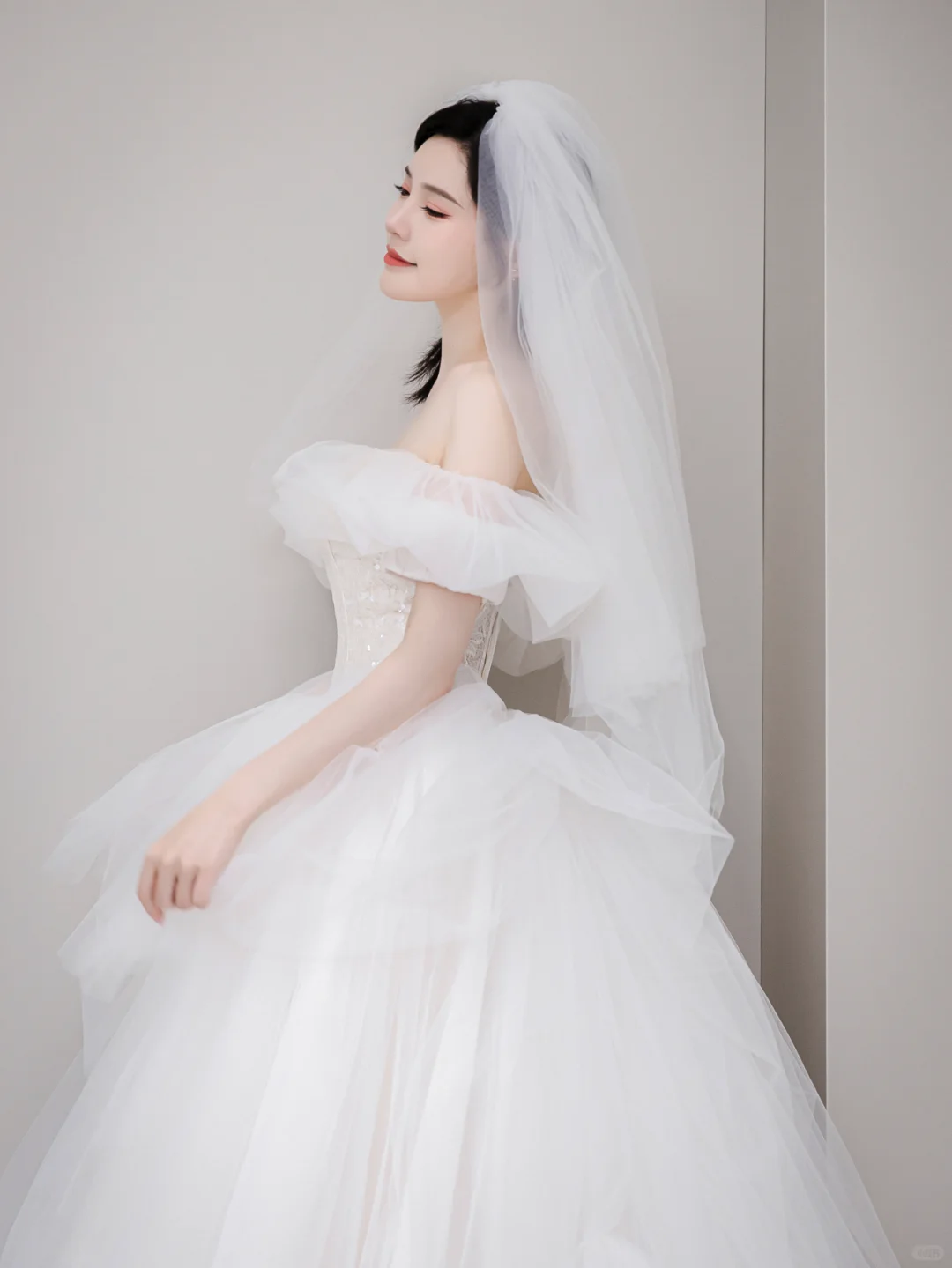 Elegant Ball Gown Off The Shoulder Tulle With Veil Long Wedding Dresses