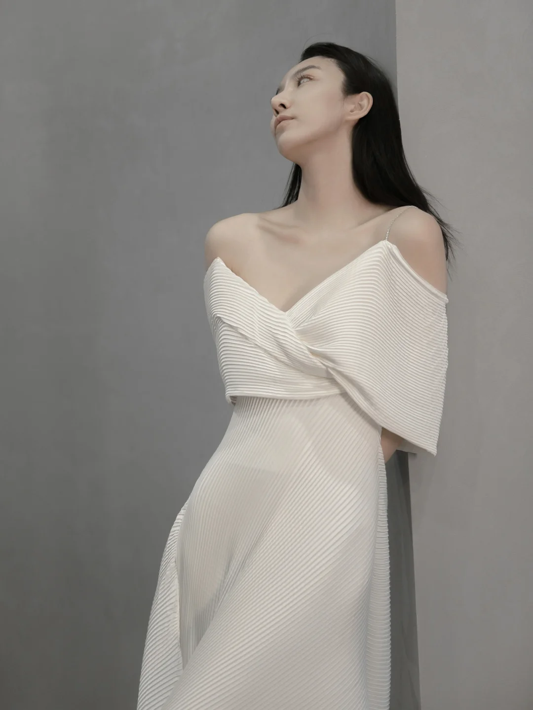Unique A Line Spaghetti Straps Satin Long Wedding Dresses