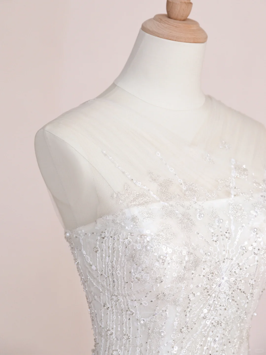 Gorgeous Mermaid Tulle Lace Sequin Long Wedding Dresses