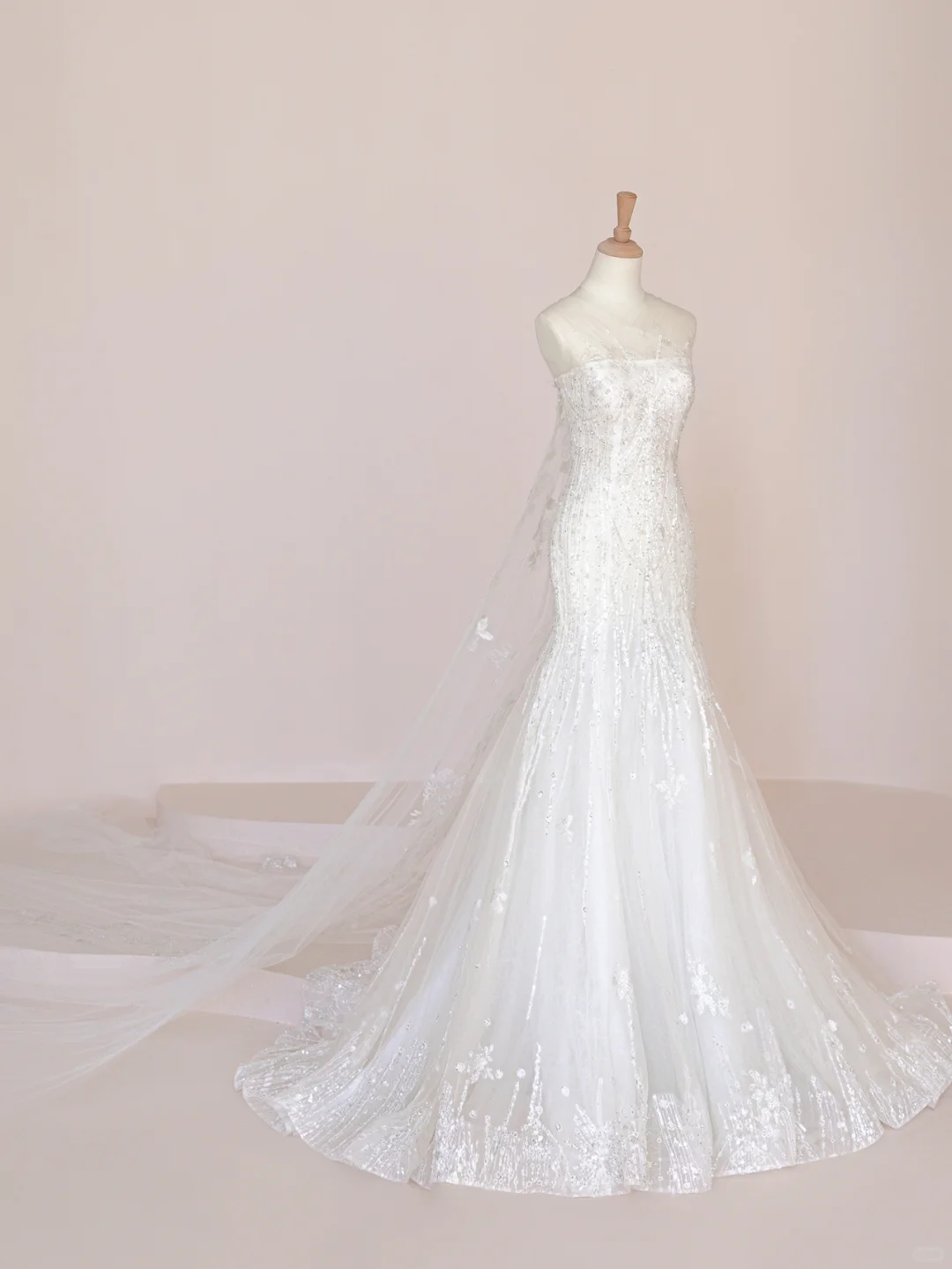 Gorgeous Mermaid Tulle Lace Sequin Long Wedding Dresses