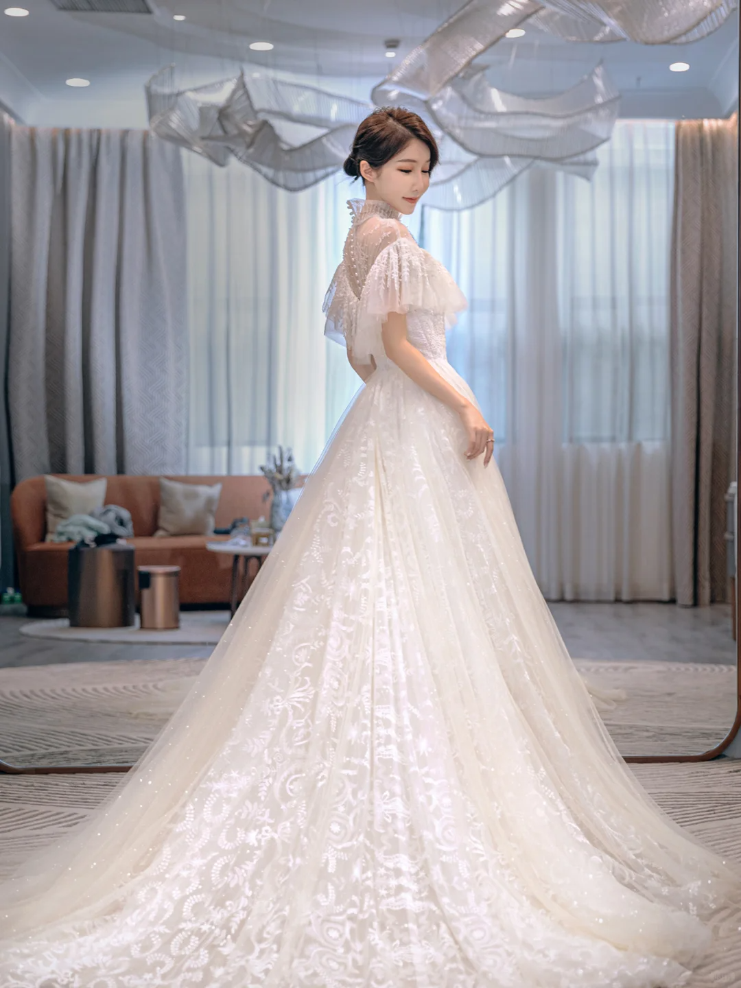 Pretty Ball Gown Tulle Lace Long Wedding Dresses