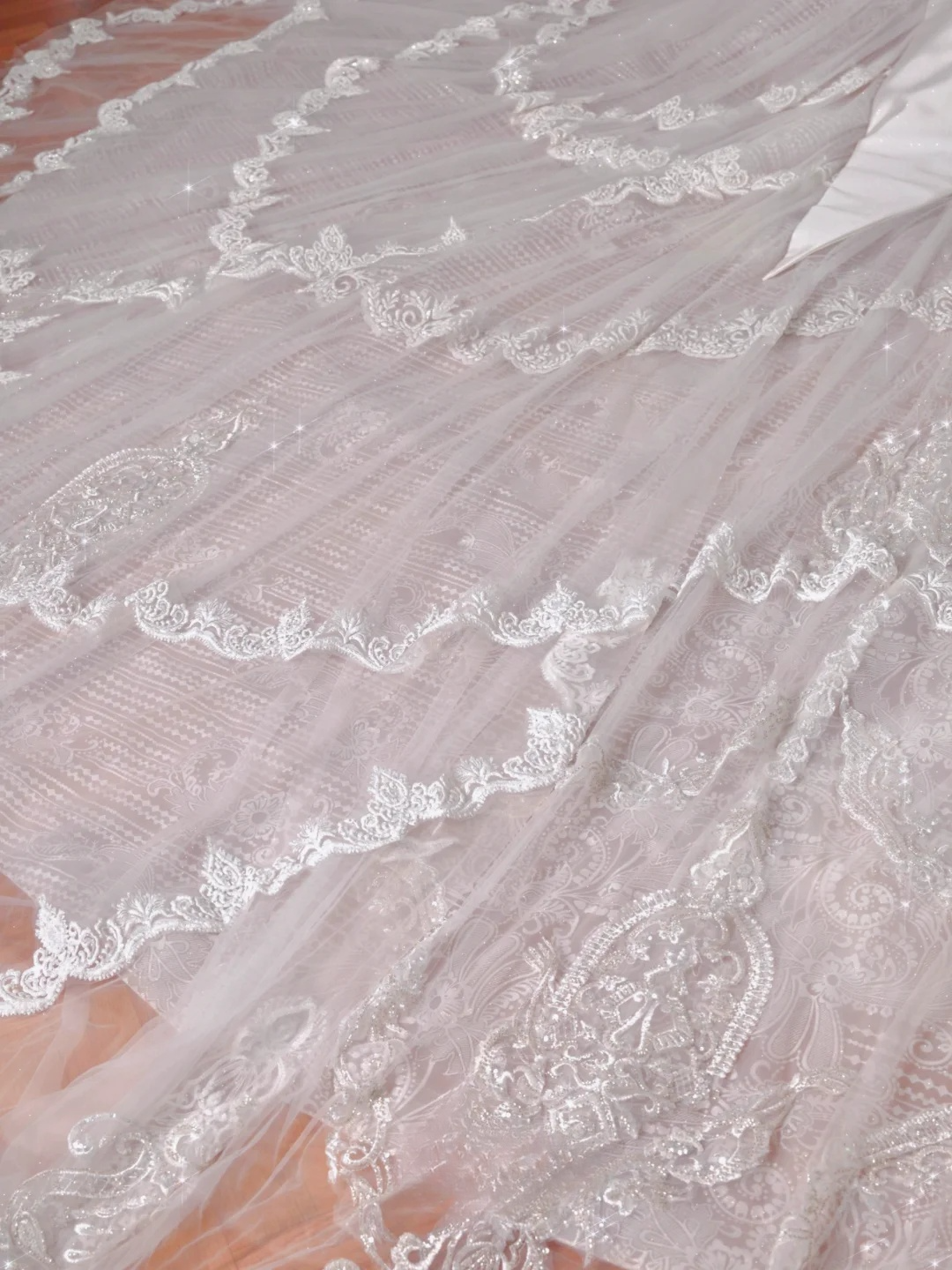 Timeless Ball Gown Off The Shoulder Satin Tulle Lace Sequin Beads Long Wedding Dresses