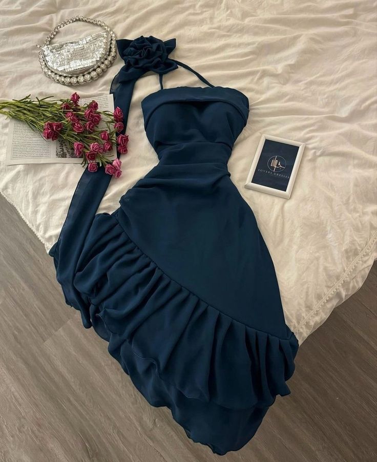Classy A Line Strapless Chiffon With Flower Short Homecoming Dress 18th Birthday Outfits