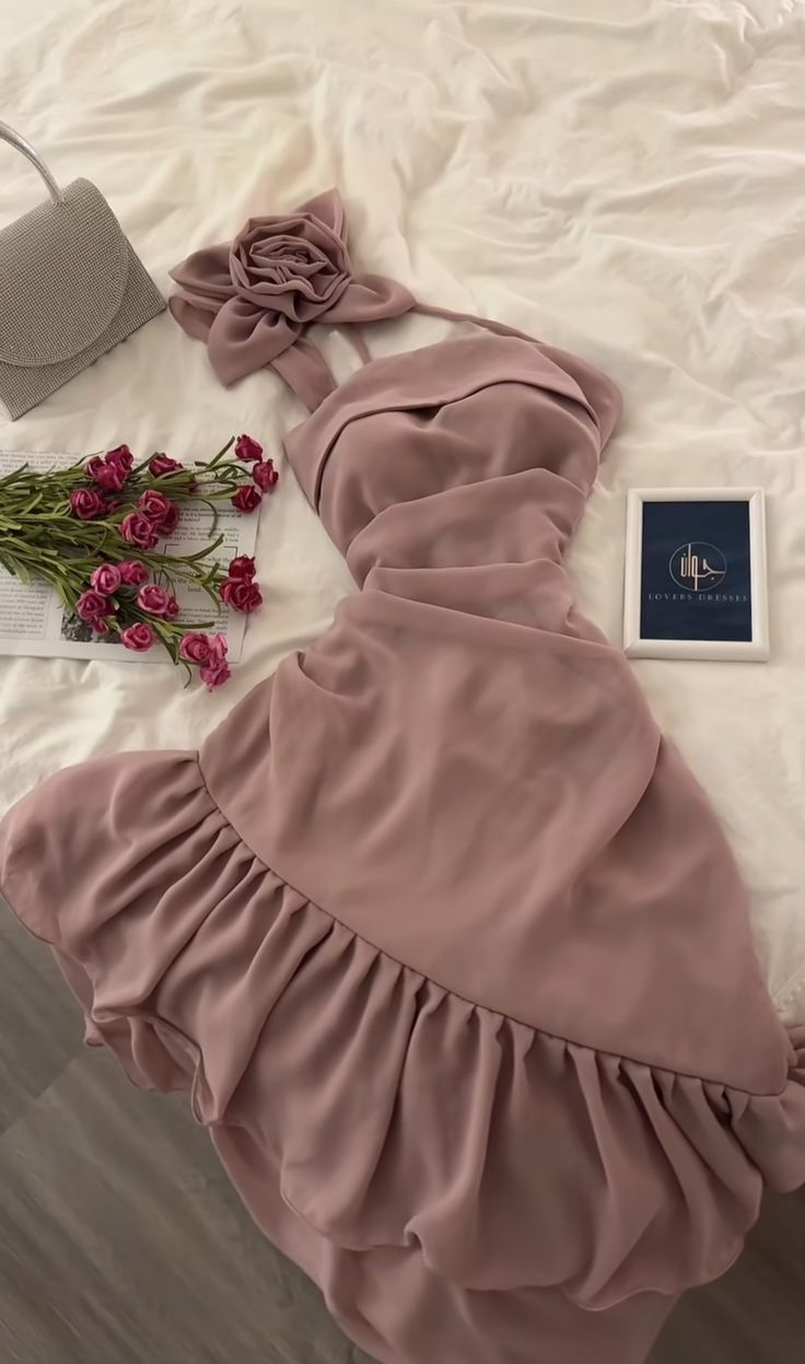 Classy A Line Strapless Chiffon With Flower Short Homecoming Dress 18th Birthday Outfits
