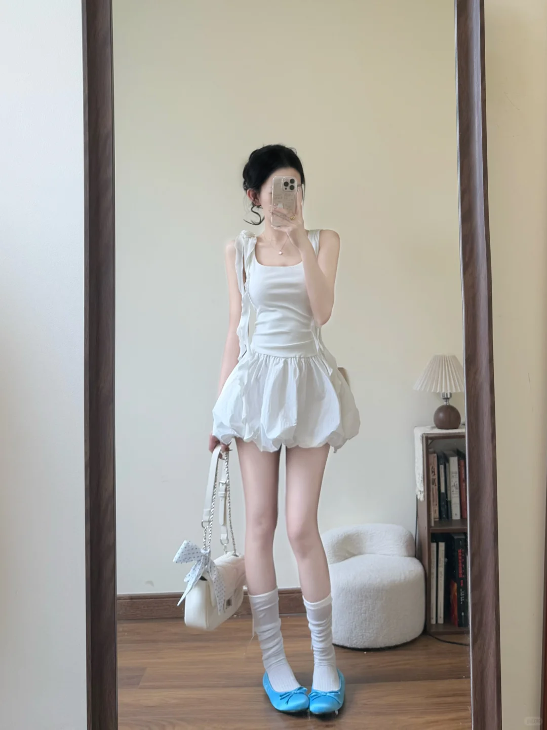 Cute White A Line Square Satin Short Homecoming Dress 18th Birthday Outfits