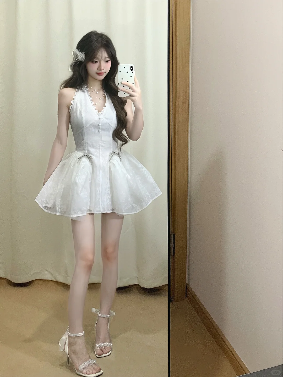 Sweet A Line Halter Satin Lace Short Homecoming Dress 18th Birthday Outfits