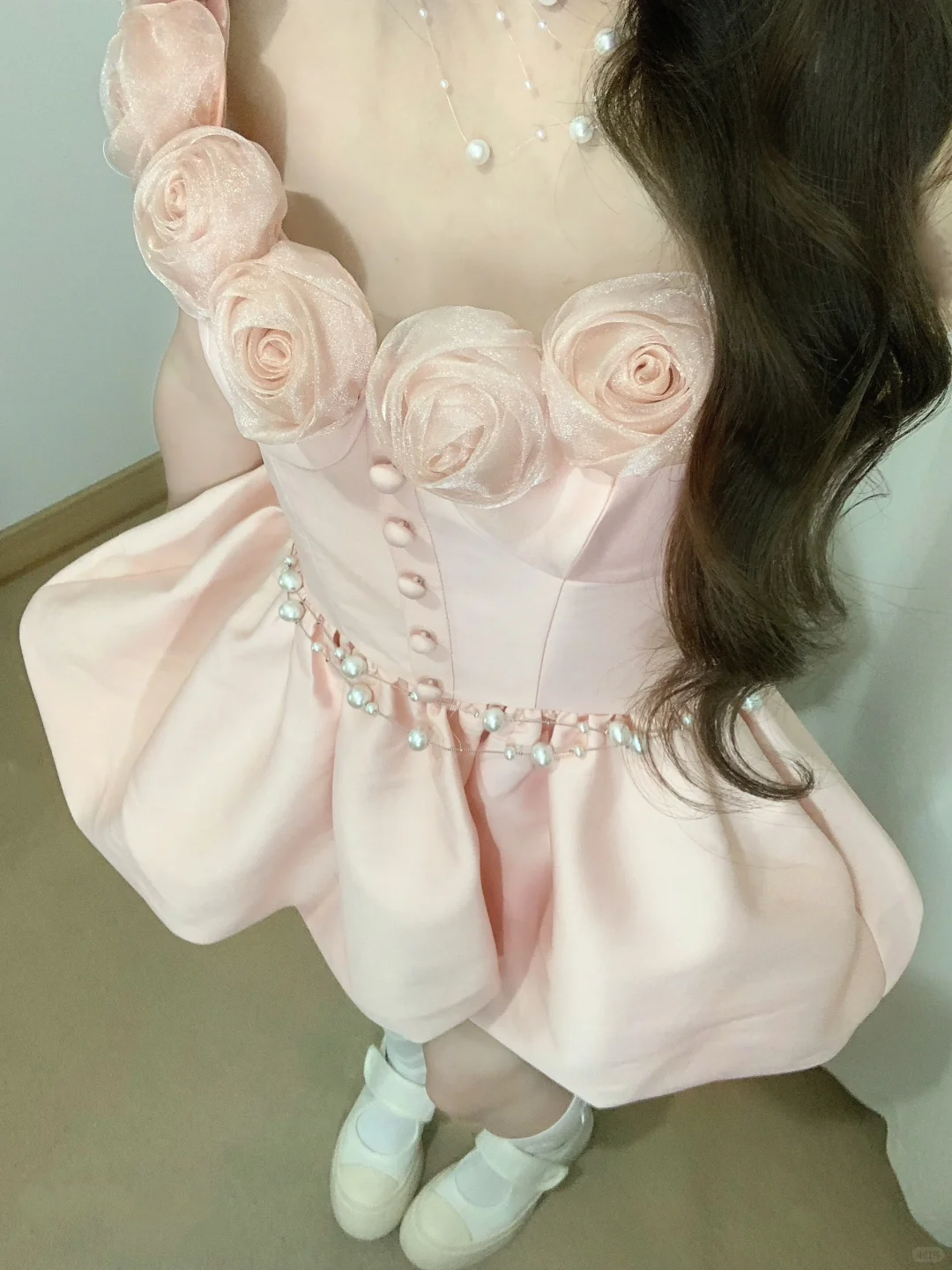 Pink A Line Spaghetti Straps Satin Flowers Short Homecoming Dress 18th Birthday Outfits