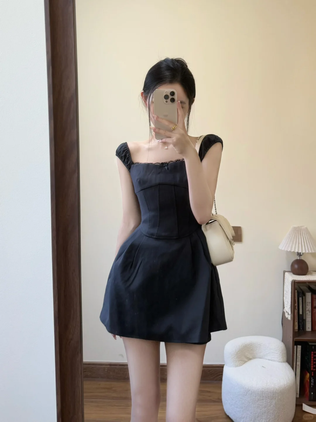 Black A Line Off The Shoulder Satin Short Homecoming Dress 16th Birthday Outfits