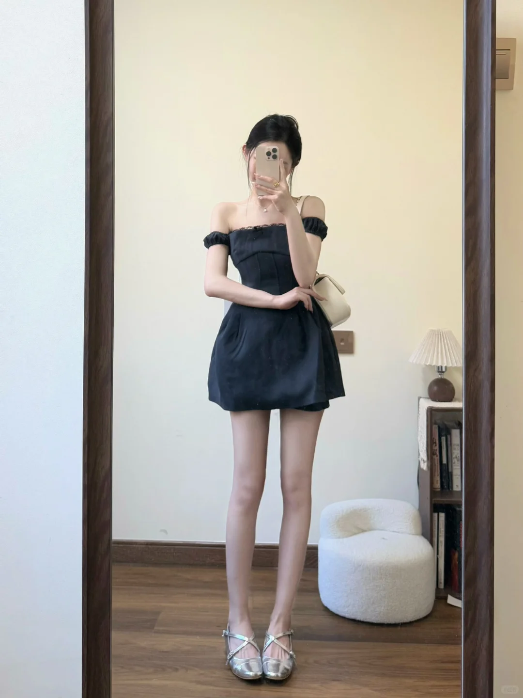 Black A Line Off The Shoulder Satin Short Homecoming Dress 16th Birthday Outfits
