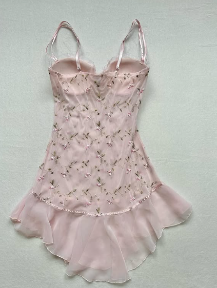 Cute A Line Spaghetti Straps Pink Satin Chiffon Applique Short Homecoming Dress 16th Birthday Outfits