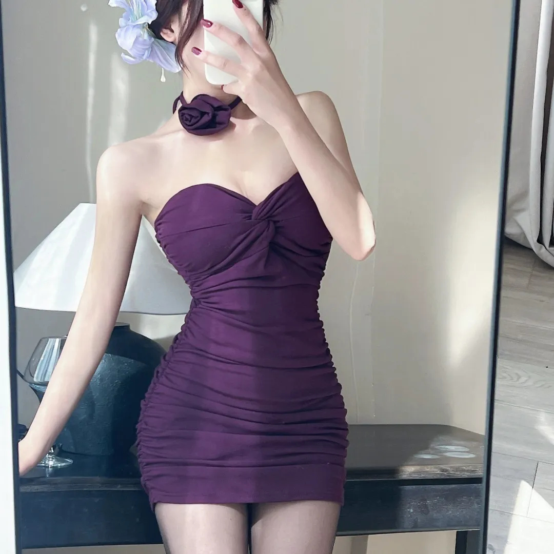 Sexy Mermaid Sweetheart Purple Satin Short Homecoming Dress 16th Birthday Outfits