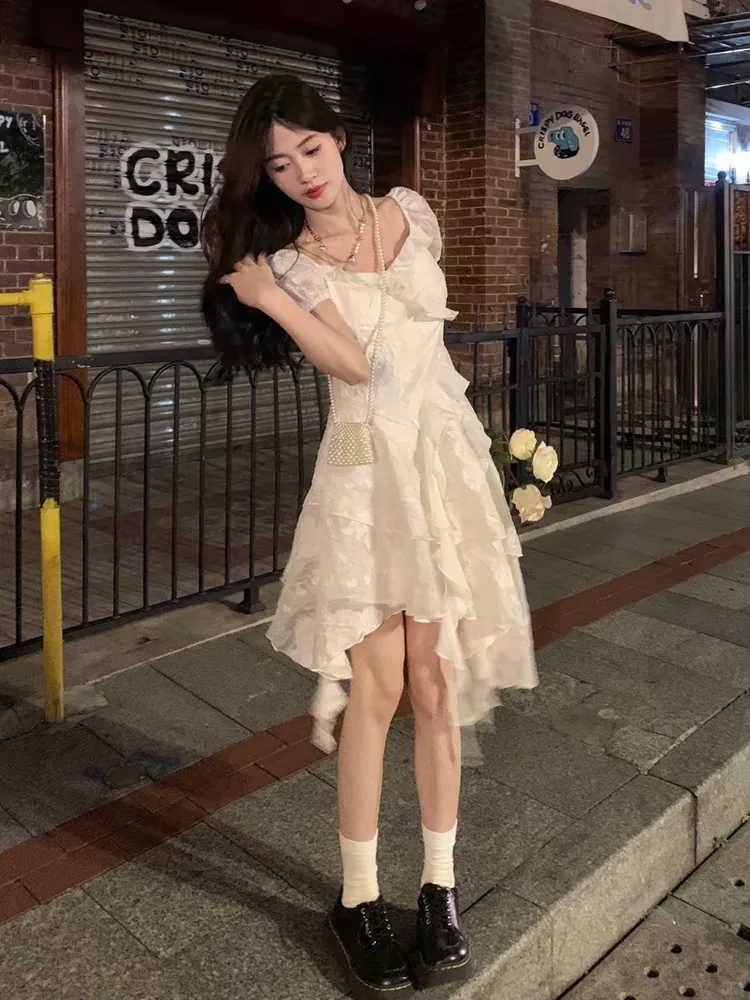 Sweet 17th A Line Satin Ruffles With Short Sleeves Short Homecoming Dress Birthday Outfits