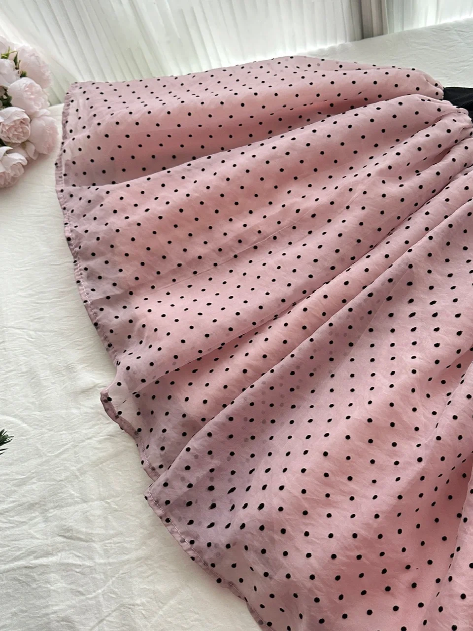 Chic 19th A Line Halter Satin Chiffon Polka Dots Short Homecoming Dress Birthday Outfits