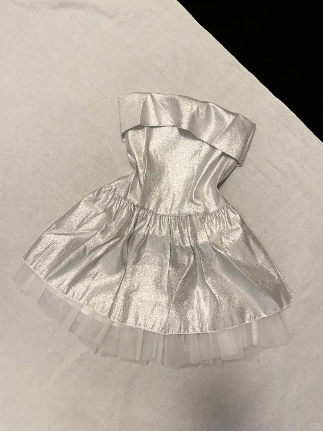 Pretty A Line Strapless Satin Tulle Short Homecoming Dress 16th Birthday Outfits