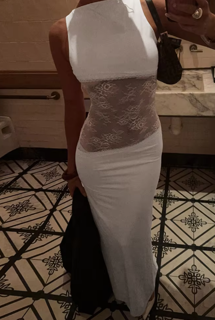 Stunning Mermaid Black Satin Lace Long Prom Dresses Formal Dress