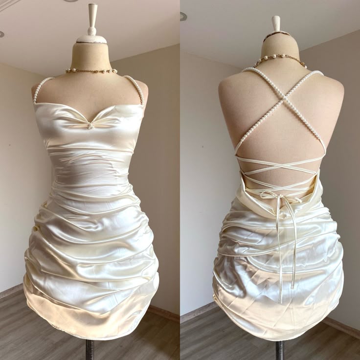 Mermaid Spaghetti Straps Satin Beads Pleated Short Homecoming Dress 19th Birthday Outfits