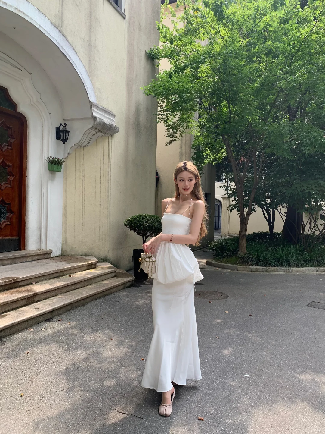 Chic A Line Spaghetti Straps Satin Long Prom Dresses Formal Dress