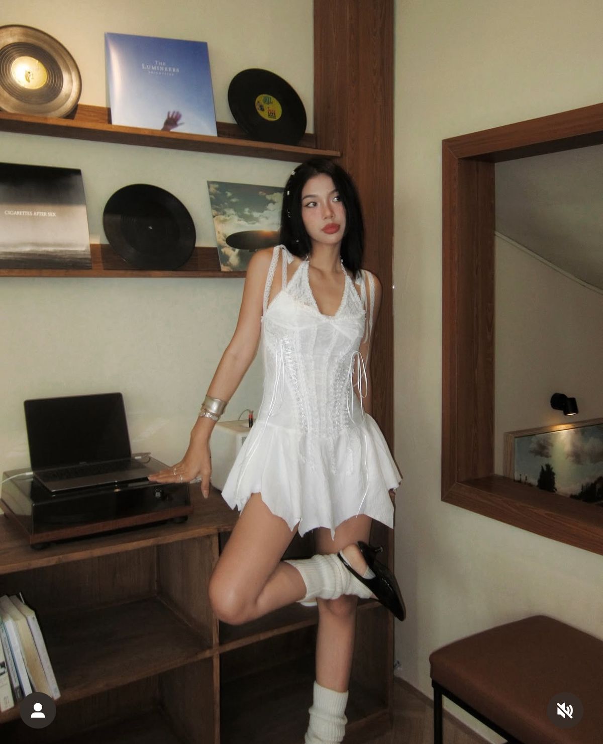 Chic A Line Halter Lace Satin Short Homecoming Dress 19th Birthday Outfits