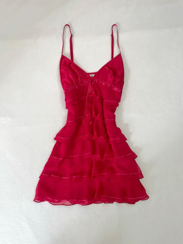 Chic A Line Spaghetti Straps Chiffon Tiered Short Homecoming Dress 17th Birthday Outfits