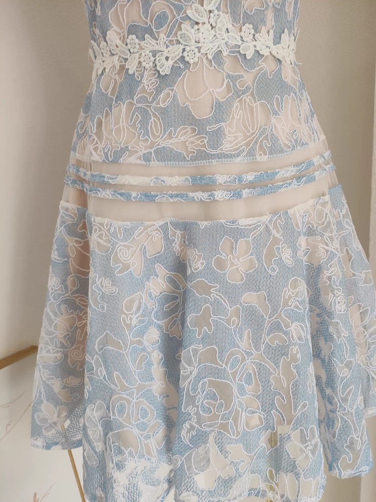 Cute A line Scoop Lace Party Dress Short Birthday Dresses