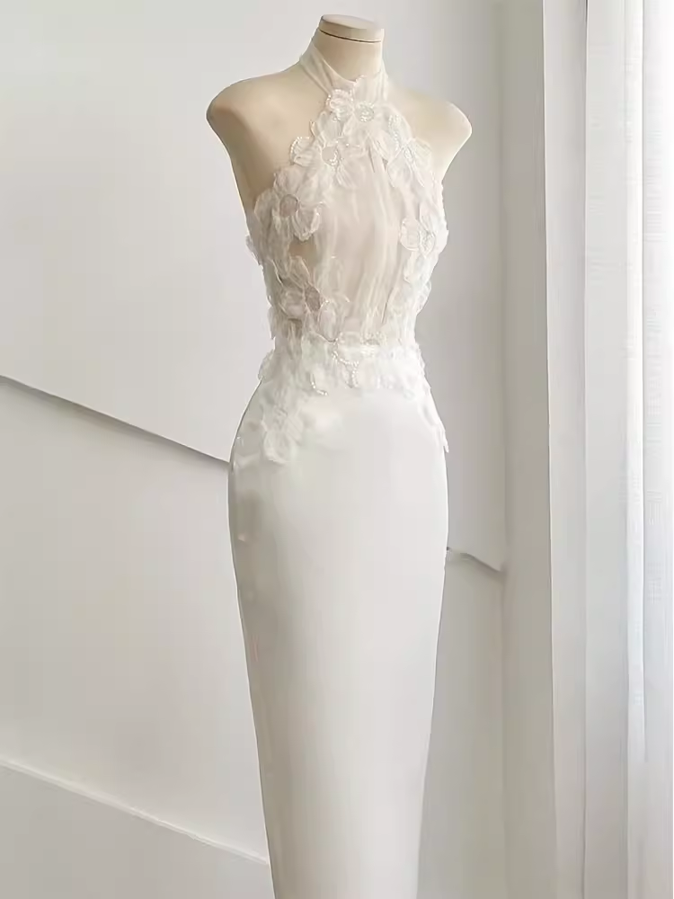 Elegant Sheath White Birthday Dress Lace Homecoming Dresses
