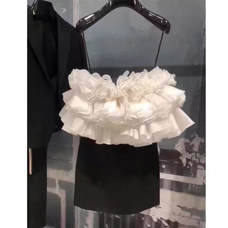 Elegant Sheath Black Birthday Dress Spaghetti Straps Homecoming Dresses