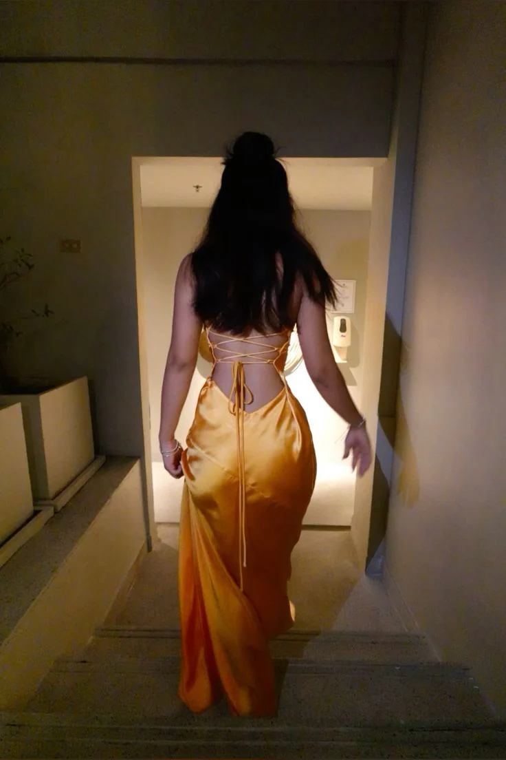 Simple Sexy Mermaid Halter Satin Slit Long Prom Dresses Formal Dress