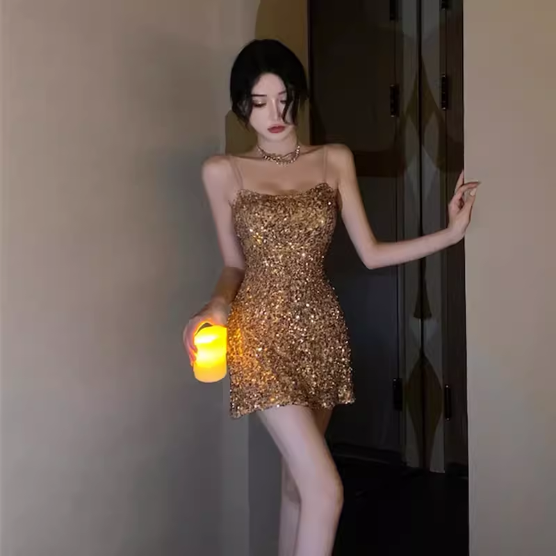 Elegant A Line Straps 18th Birthday Dress Short Sequin Homecoming Dresses
