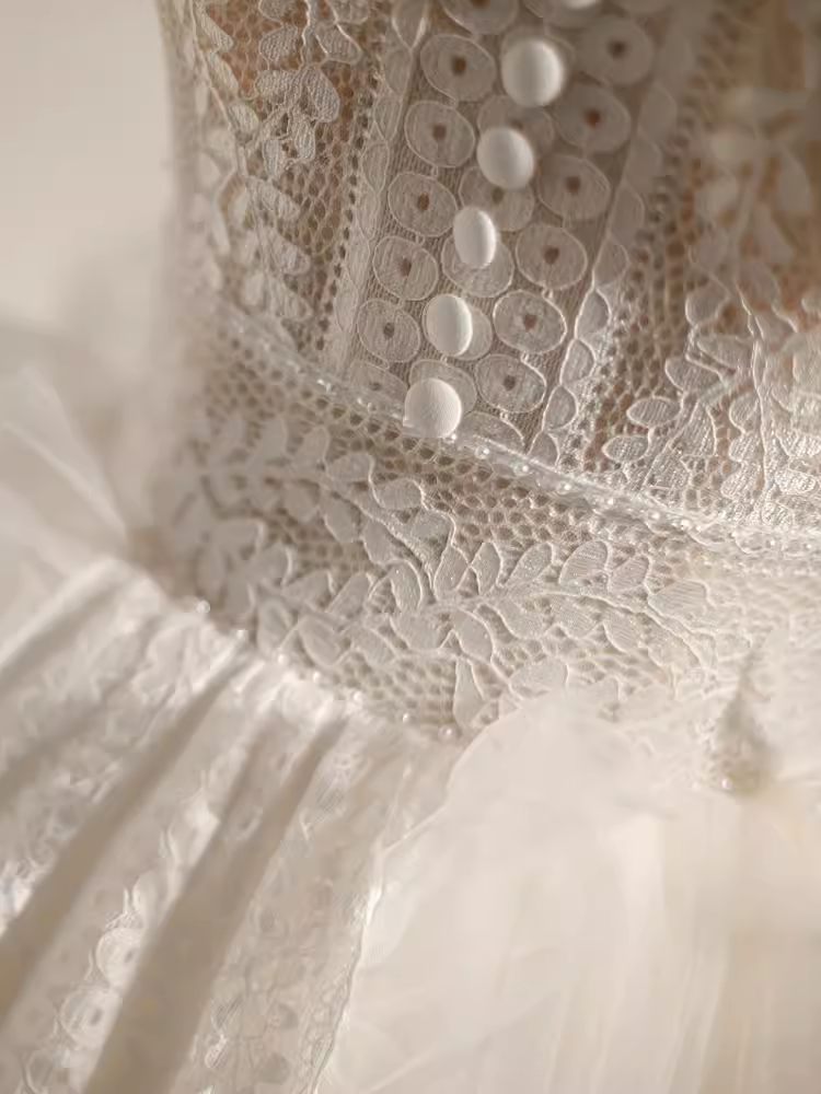 Cute Ball Gown Straps White Birthday Outfits Tulle Lace Homecoming Dresses