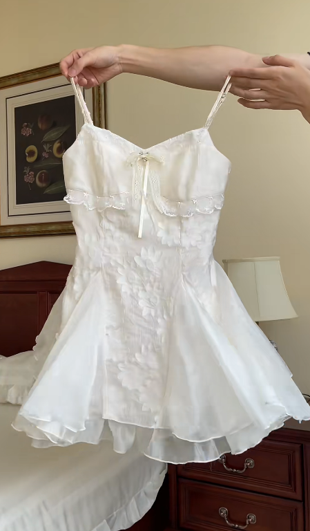 Cute A Line Spaghetti Straps Satin Lace Short Homecoming Dress 18th Birthday Outfits