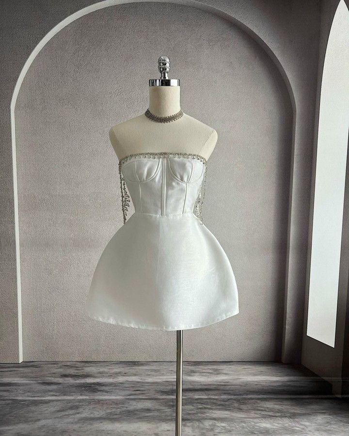 Cute A Line Beaded Spaghetti Straps Satin Short Homecoming Dress 18th Birthday Outfits