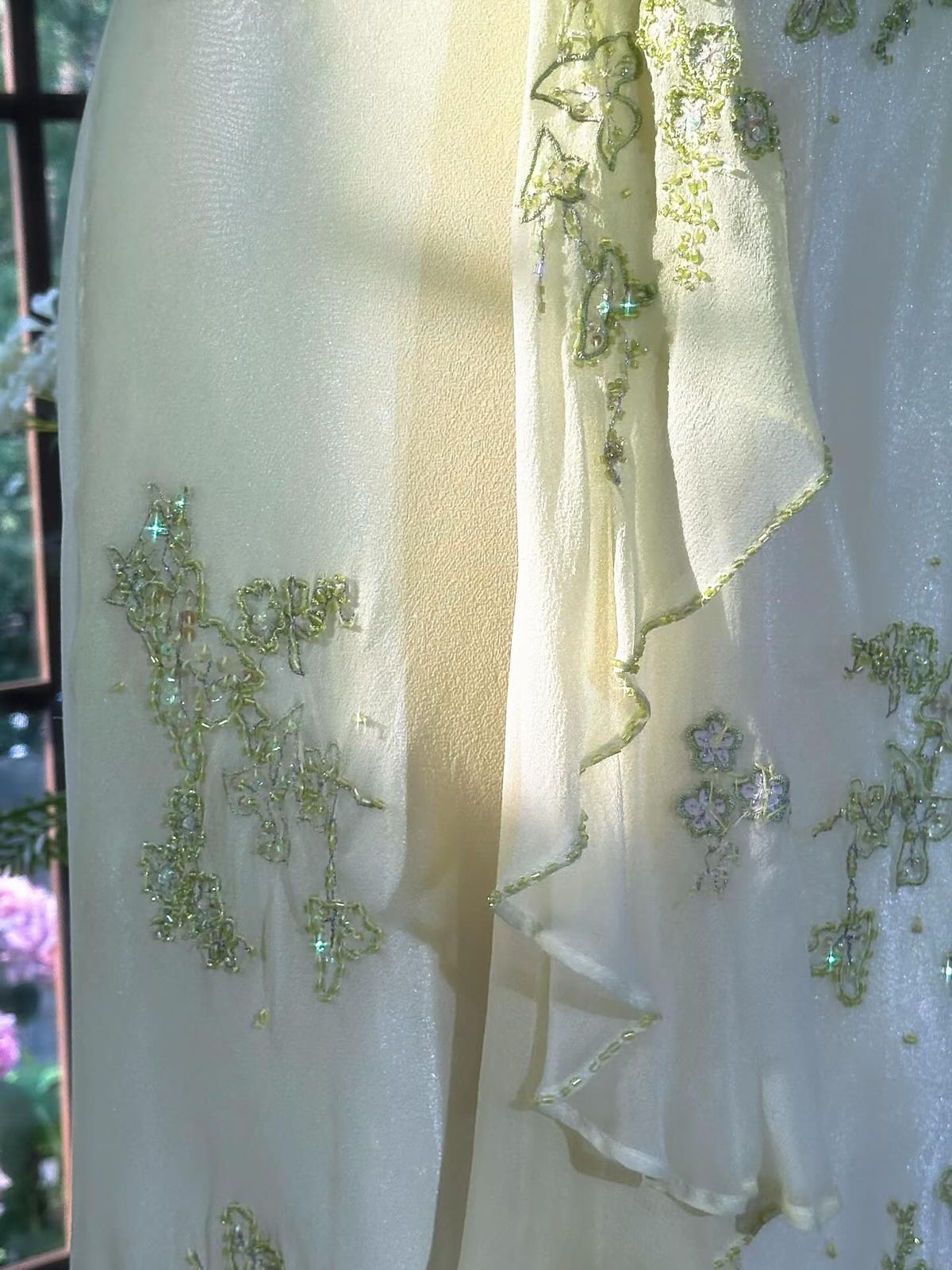 Pretty Mermaid Halter Chiffon Beads Long Prom Dresses Formal Dress