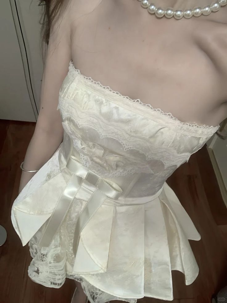 Cute A Line Strapless Satin Lace Short Homecoming Dress 19th Birthday Outfits