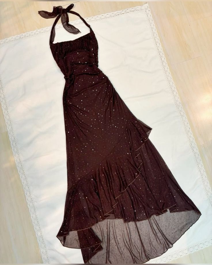 Shiny A Line Halter Chiffon Sequin Long Prom Dresses Formal Dress