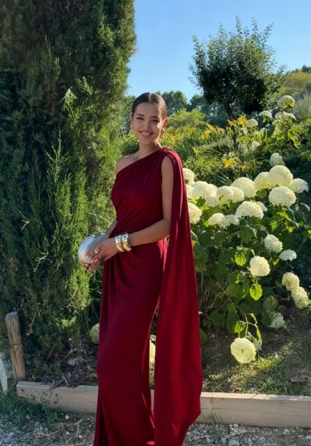 Elegant Mermaid One Shoulder Satin Pleated Long Prom Dress,Formal Dress