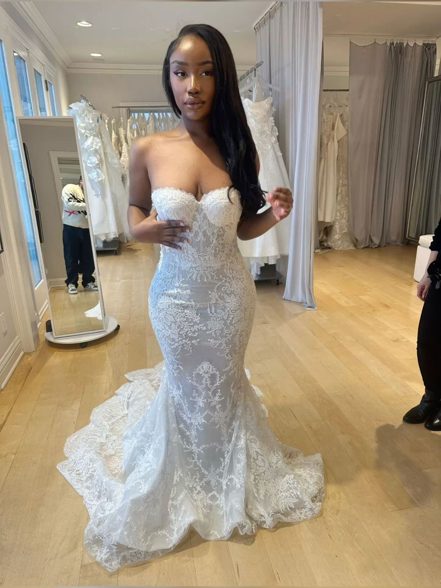 Elegant Mermaid Sweetheart Lace Long Prom Dress,Formal Dress