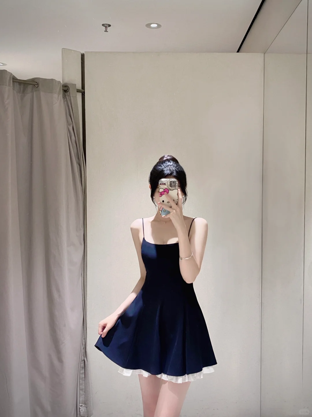 Navy Elegant A Line Spaghetti Straps Satin Short Homecoming Dress 17th Birthday Outfits