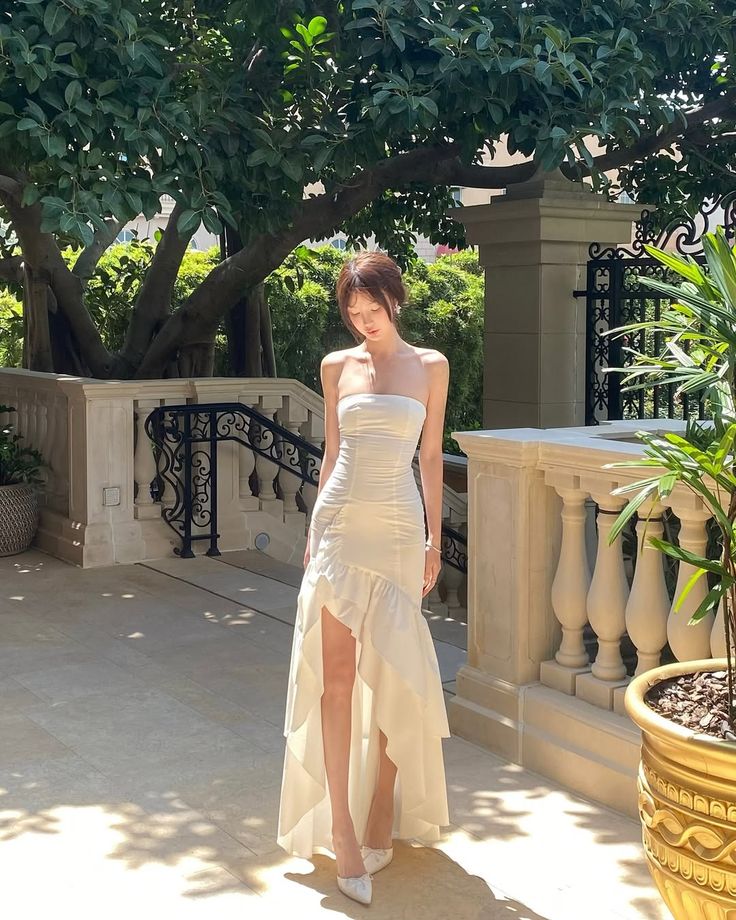 Elegant Mermaid Strapless Layer Satin Long Prom Dress,Formal Dress