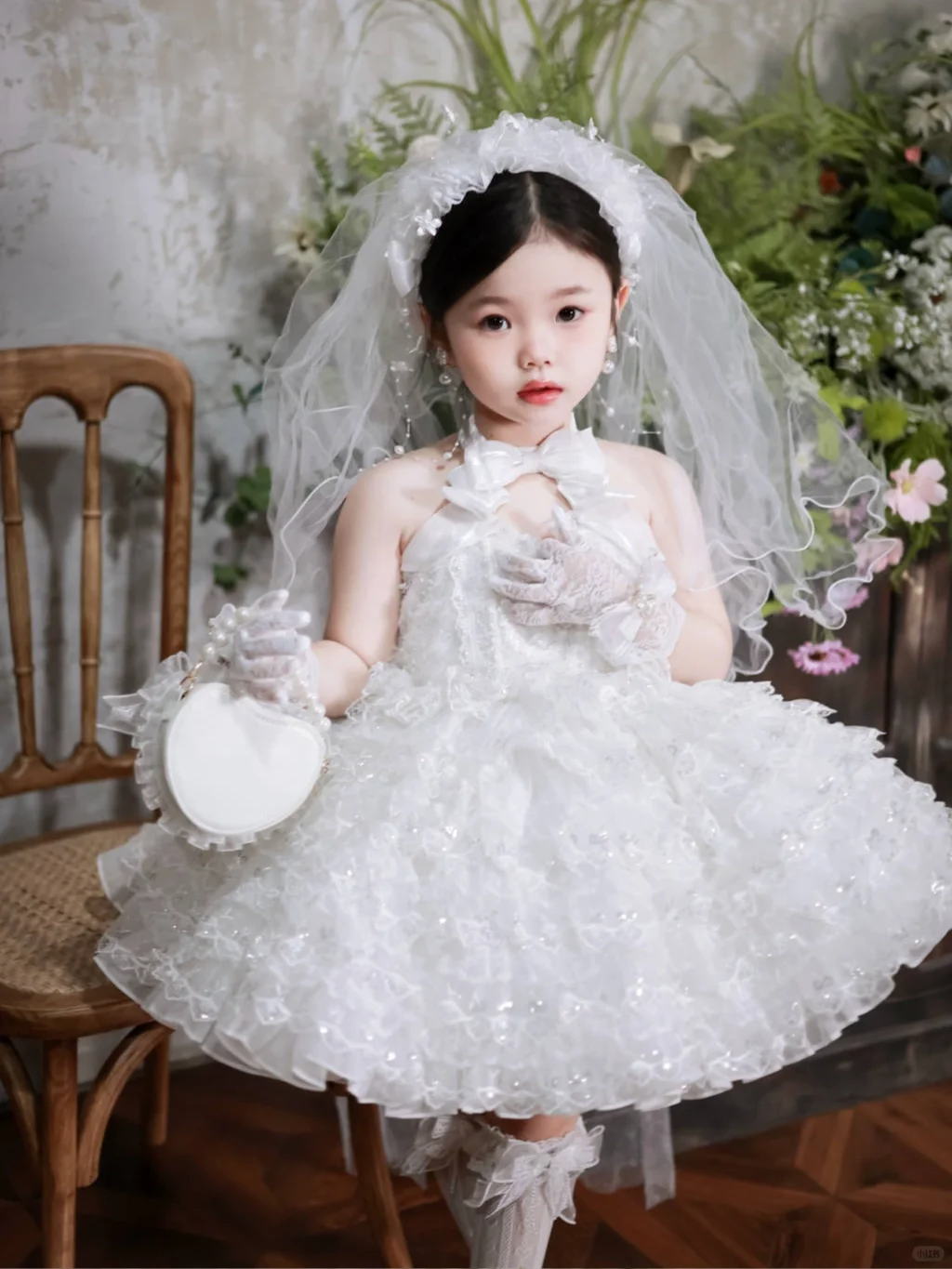 Cute Ball Gown Halter Tulle Flower Girl Dress