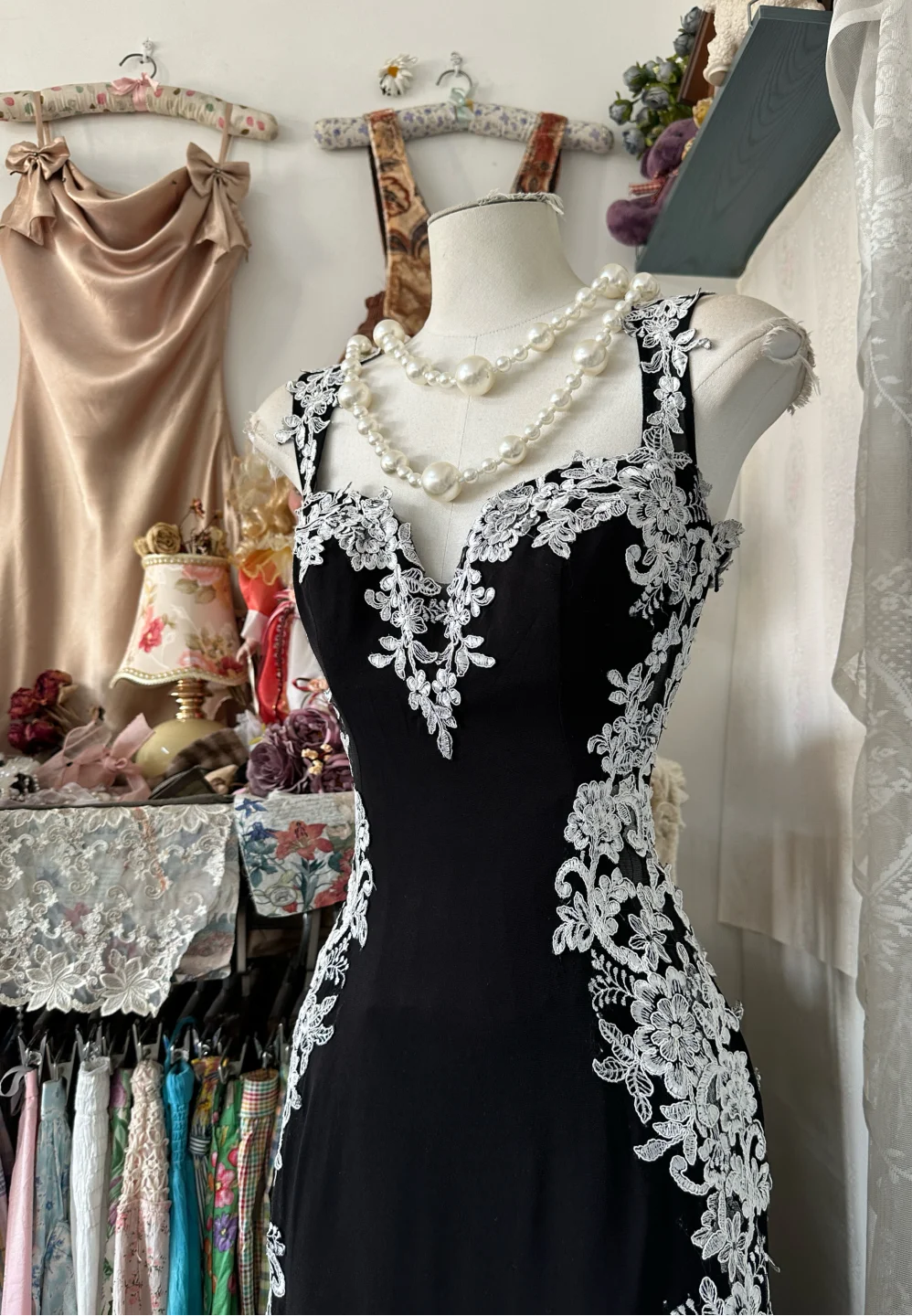 Pretty Mermaid Sweetheart Satin Lace Long Prom Dress, Evening Dress