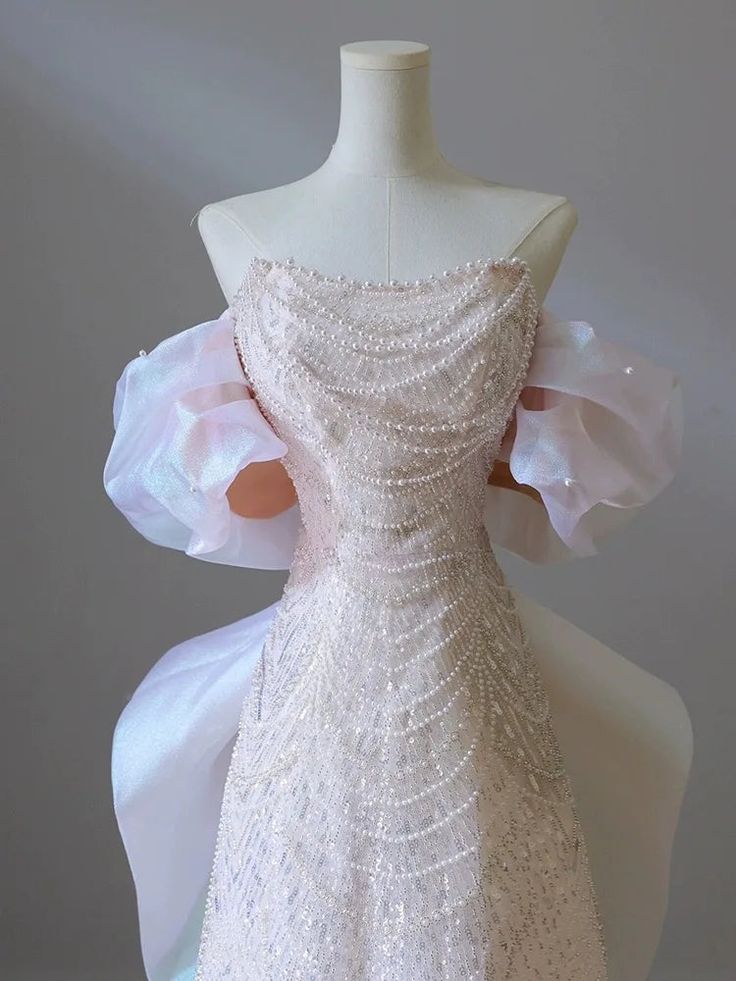 Luxury Senior Evening Dresses Bow Strapless Beading Off The Shoulder Shiny Sequin Prom Dress Party Dress