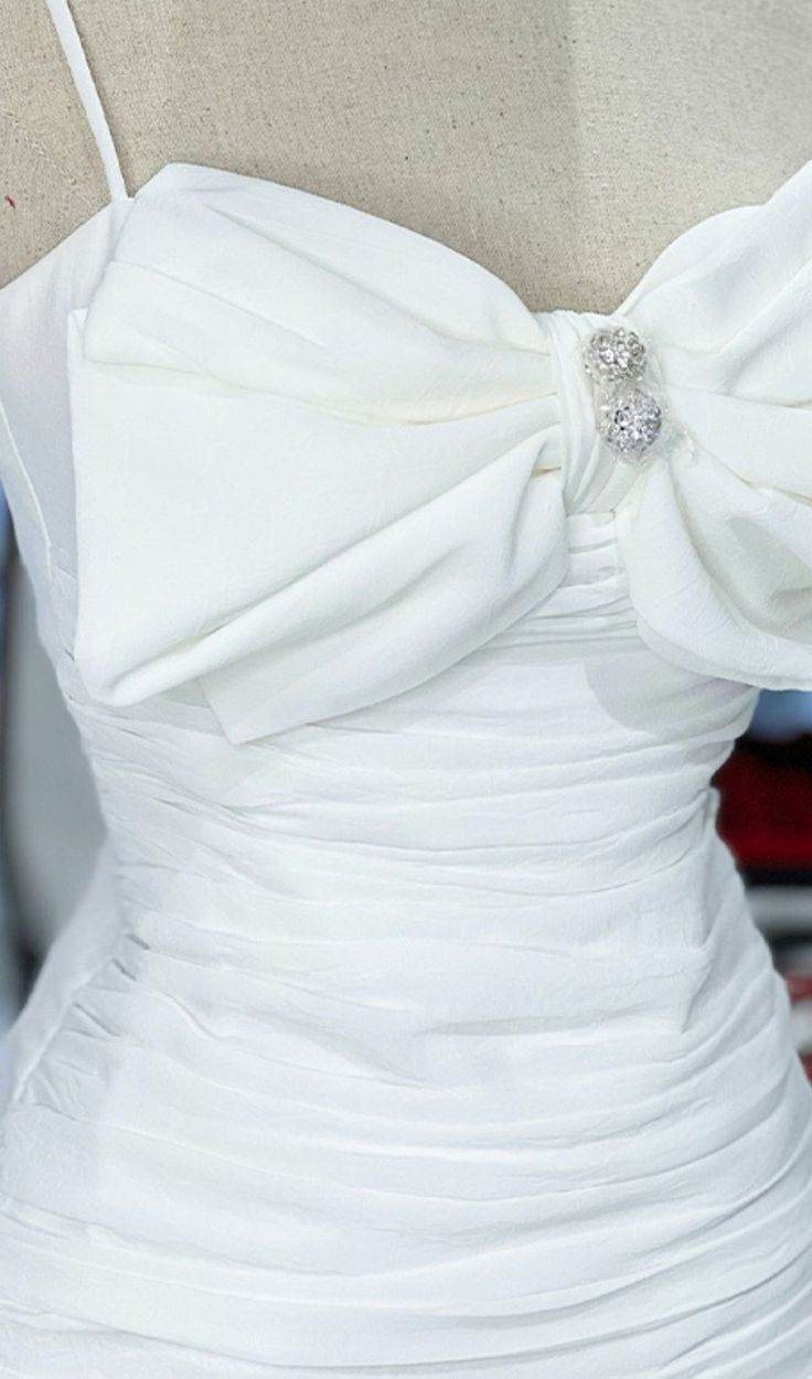 Strappy Bandeau Midi Dress White Homecoming Dress