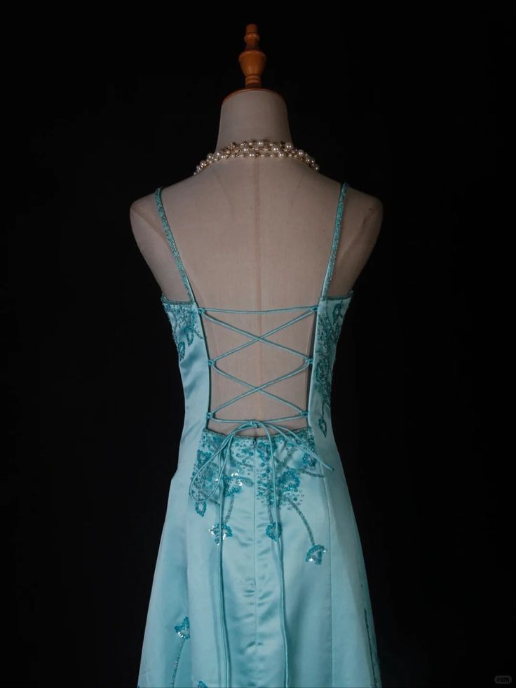 Gorgeous Pretty A Line Spaghetti Straps Satin Sequin Without Sleeves Long Prom Dress, Evening Dress
