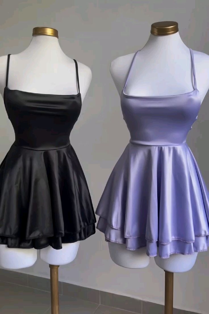 Simple A line Short Birthday Dress Satin Backless Homecoming Dresses